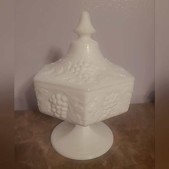Other - White Milk Glass Candy Dish